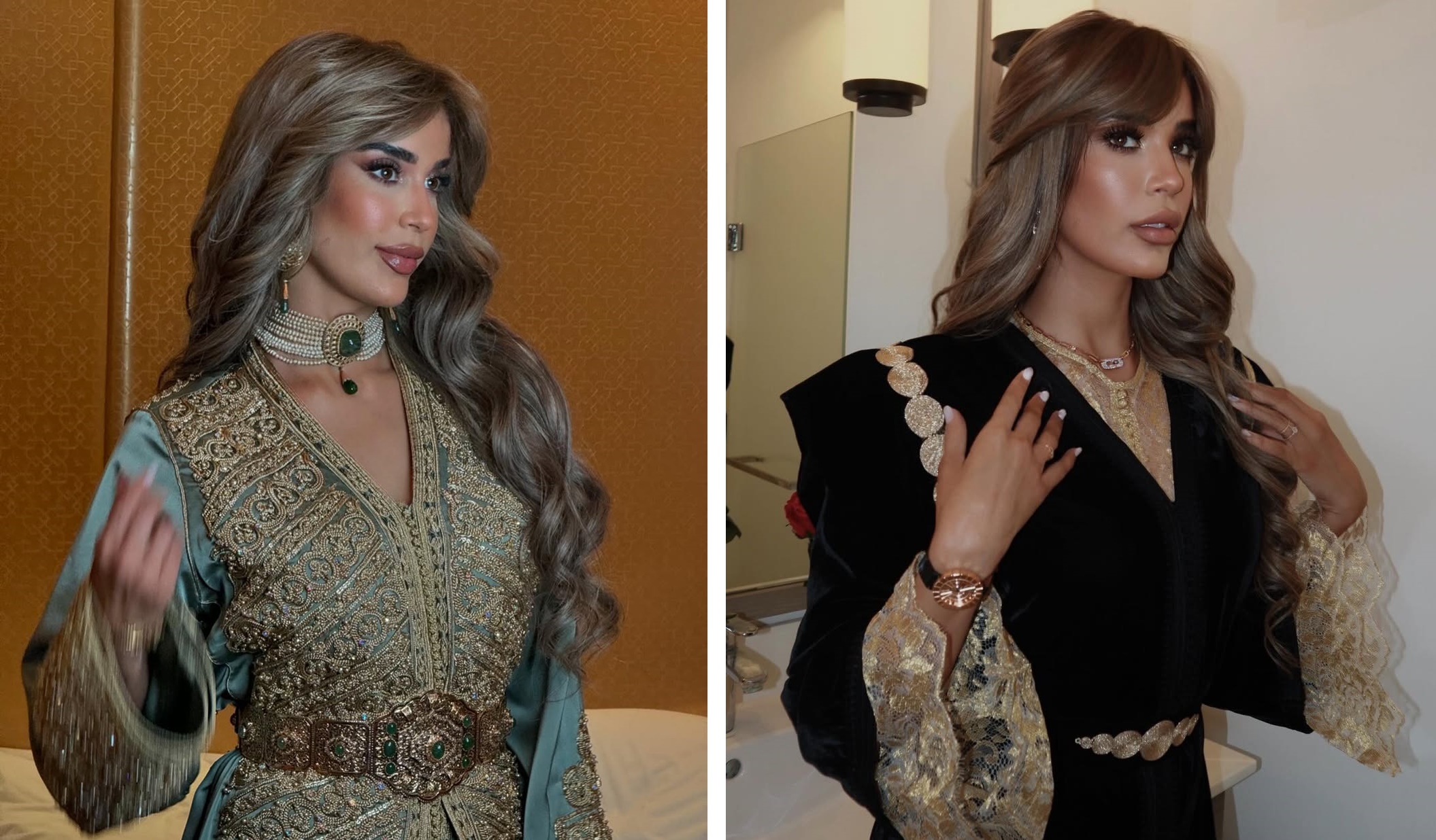 أروع إطلالات كريمة غيث بالقفطان رحلة ساحرة في عالم الأناقة المغربية