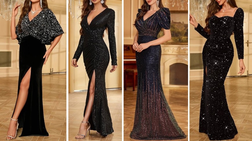 فساتين السهرة باللون الأسود الأناقة والفخامة في كل مناسبة