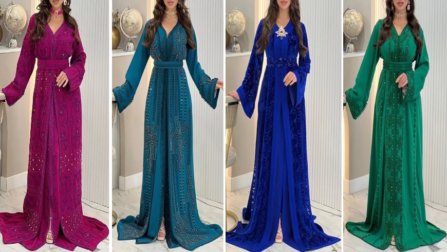 تصاميم القفطان المغربي الجديدة أناقة متجددة وأصالة متوارثة