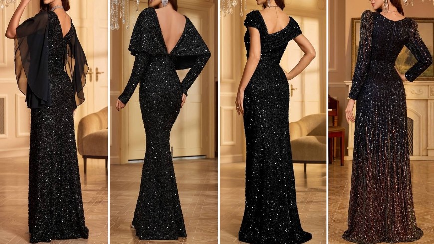 فساتين السهرة باللون الأسود الأناقة والفخامة في كل مناسبة