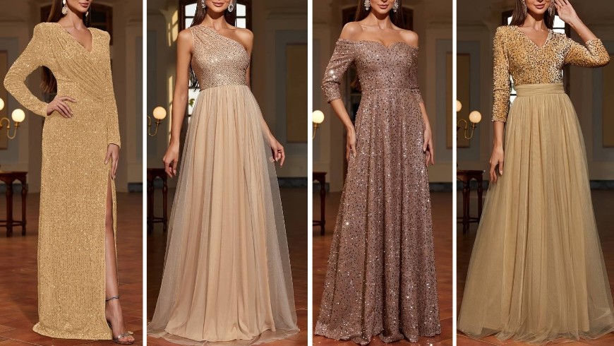 فساتين السهرة اللامعة أناقة تخطف الأنظار في كل مناسبة