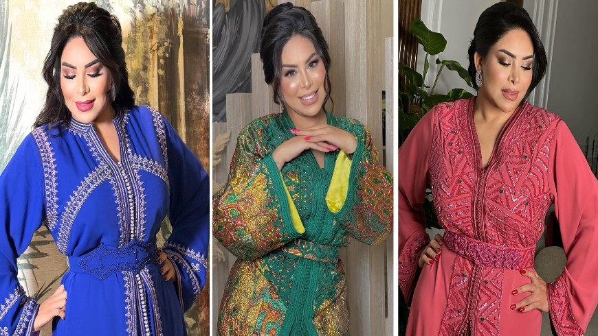 إطلالات نجاة الرجوي بالقفطان عنوان يتصدر أناقة وتألق مسارها الفني